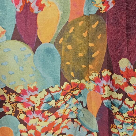 Judith March Open Kimono Size Large Southwestern Cactus Desert Colorful Topper - Picture 10 of 15